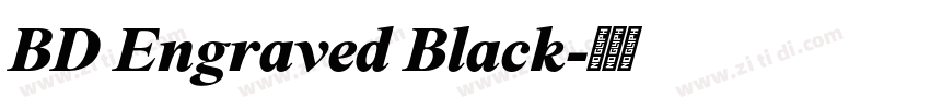 BD Engraved Black字体转换